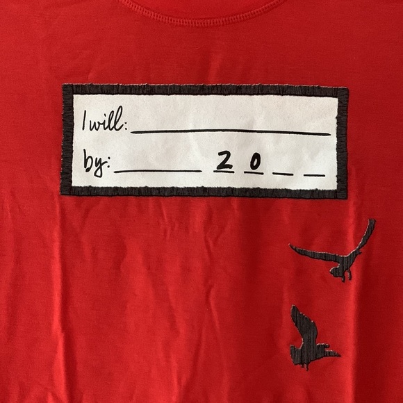 Rare!! Lululemon Resolutions 5 Year Pima tee - Picture 2 of 6